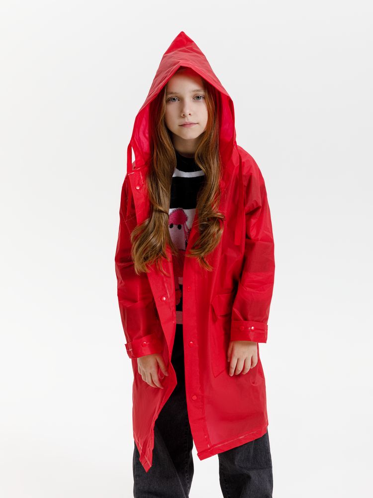 Дождевик детский RainDrop Kids, красный, 8 лет (рост 118-128)-12