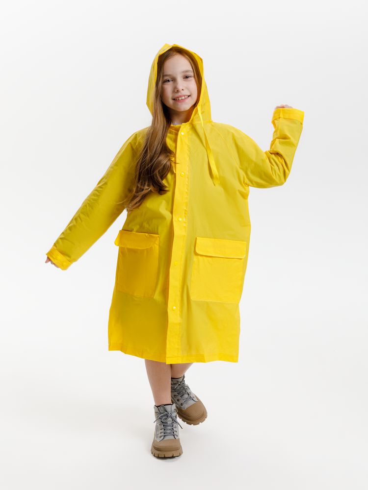 Дождевик детский RainDrop Kids, желтый, 8 лет (рост 118-128)-12