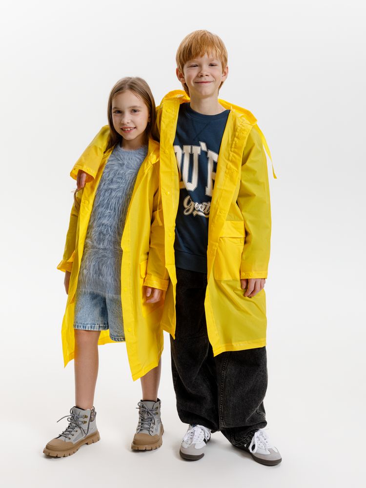 Дождевик детский RainDrop Kids, желтый, 8 лет (рост 118-128)-18