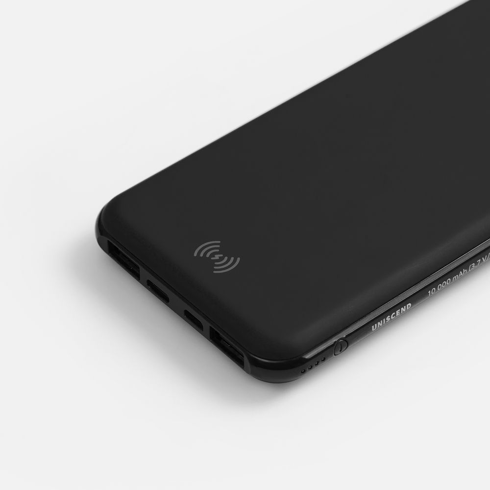 Аккумулятор с беспроводной зарядкой All Day Wireless, 10000 мАч, черный-5
