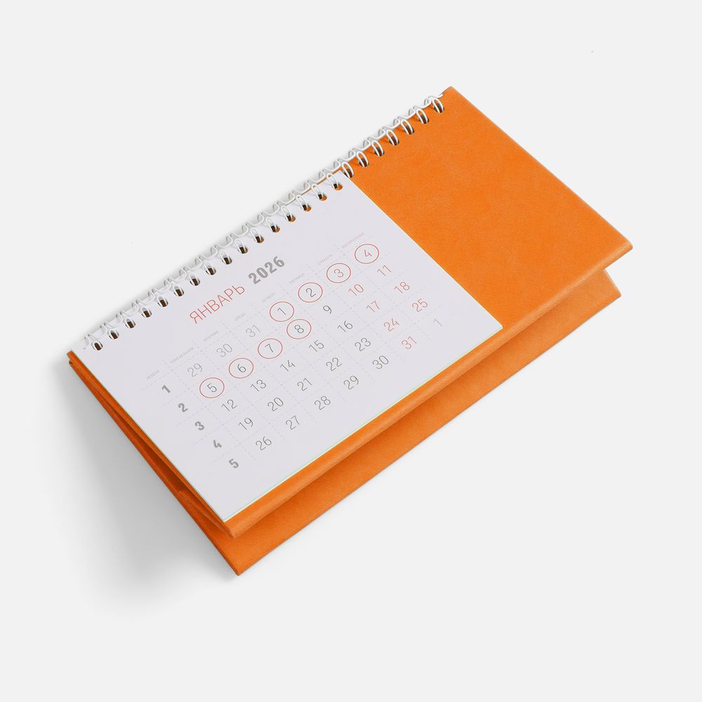 Календарь настольный Brand, оранжевый-3