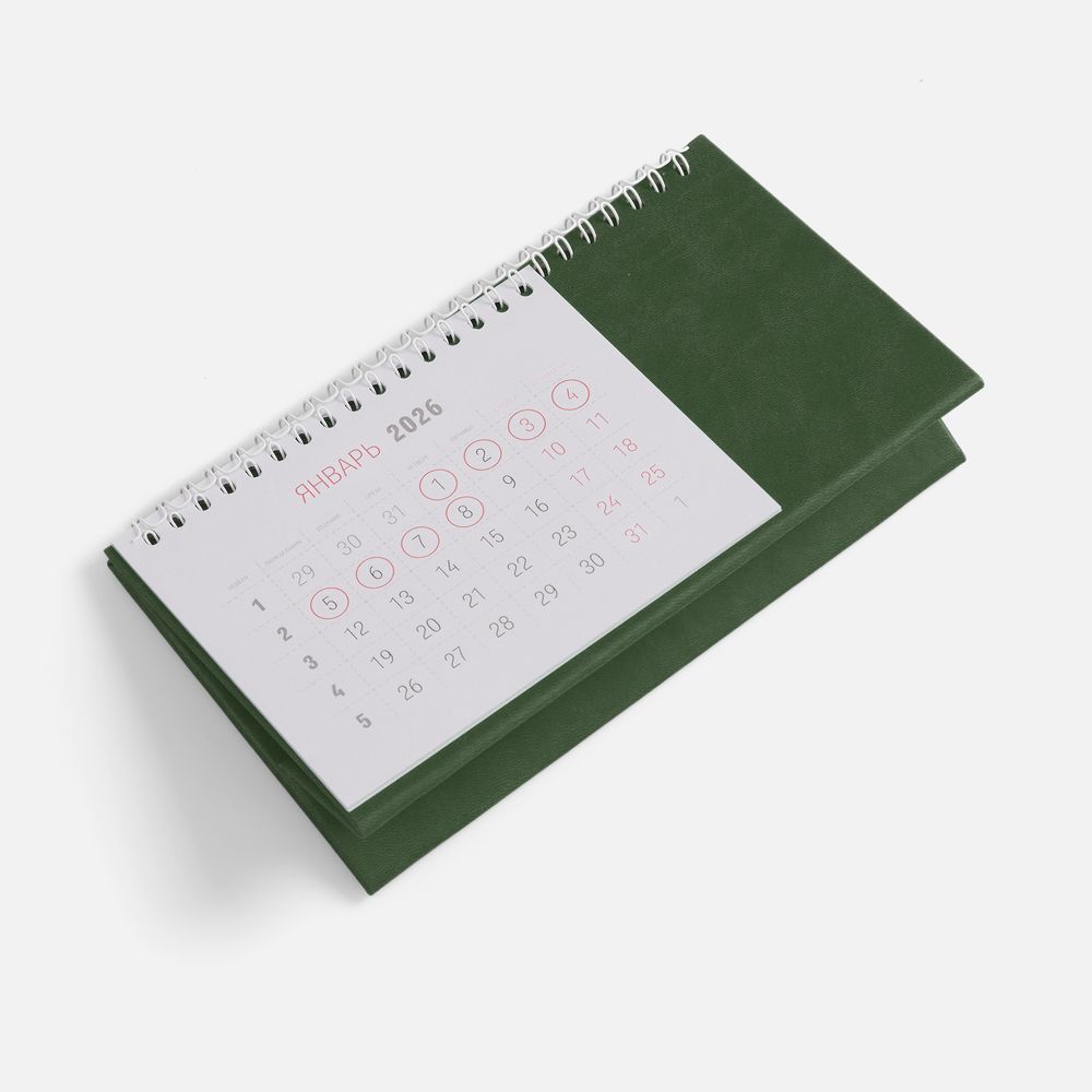 Календарь настольный Brand, зеленый-3
