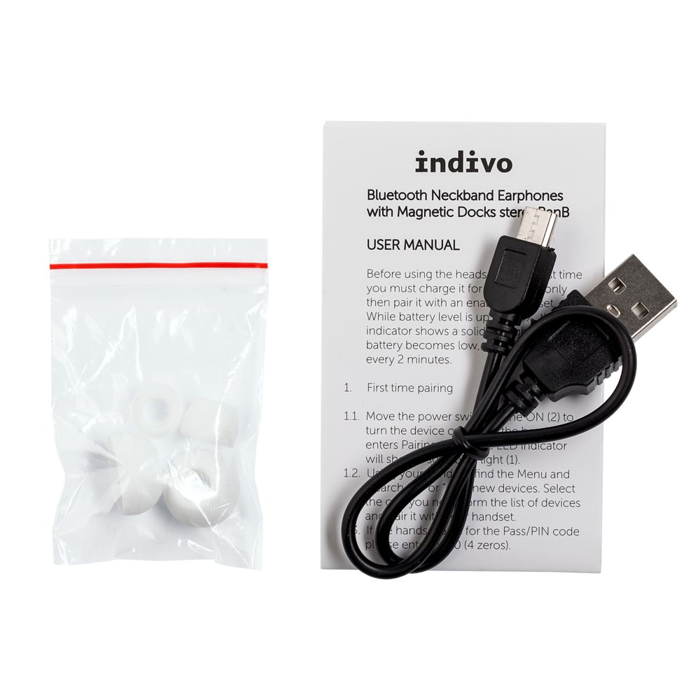 Bluetooth наушники stereoBand, ver.2, белые-4
