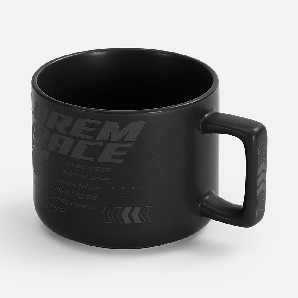Чашка Jumbo, ver.2, матовая, черная-10