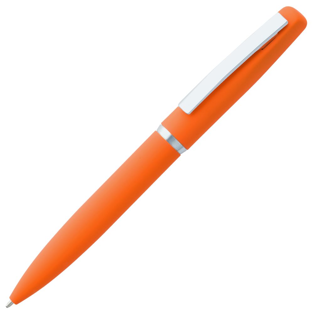 Ручка шариковая Bolt Soft Touch, оранжевая-1