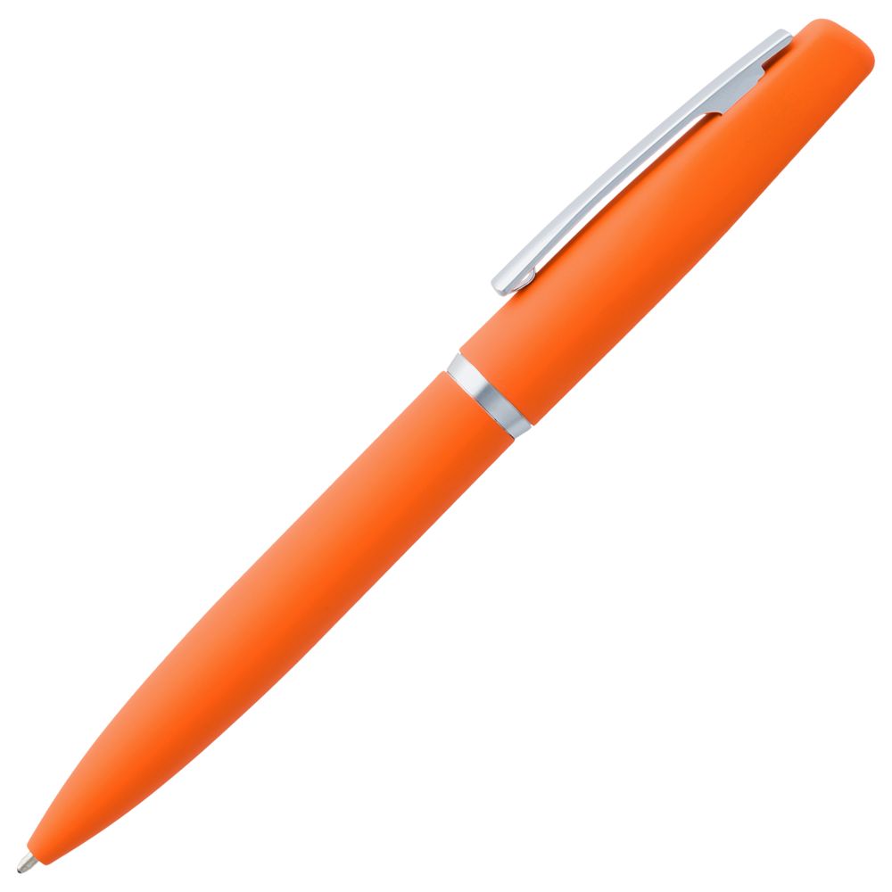 Ручка шариковая Bolt Soft Touch, оранжевая-2
