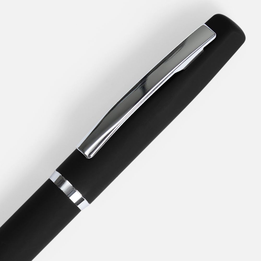 Ручка шариковая Bolt Soft Touch, черная-3