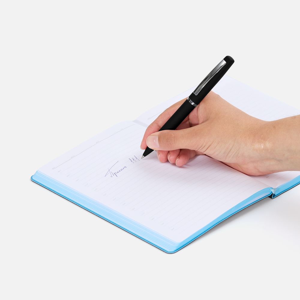 Ручка шариковая Bolt Soft Touch, черная-4