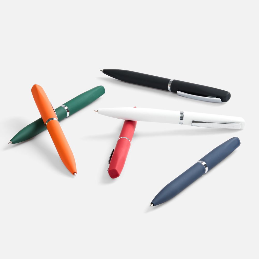 Ручка шариковая Bolt Soft Touch, черная-5
