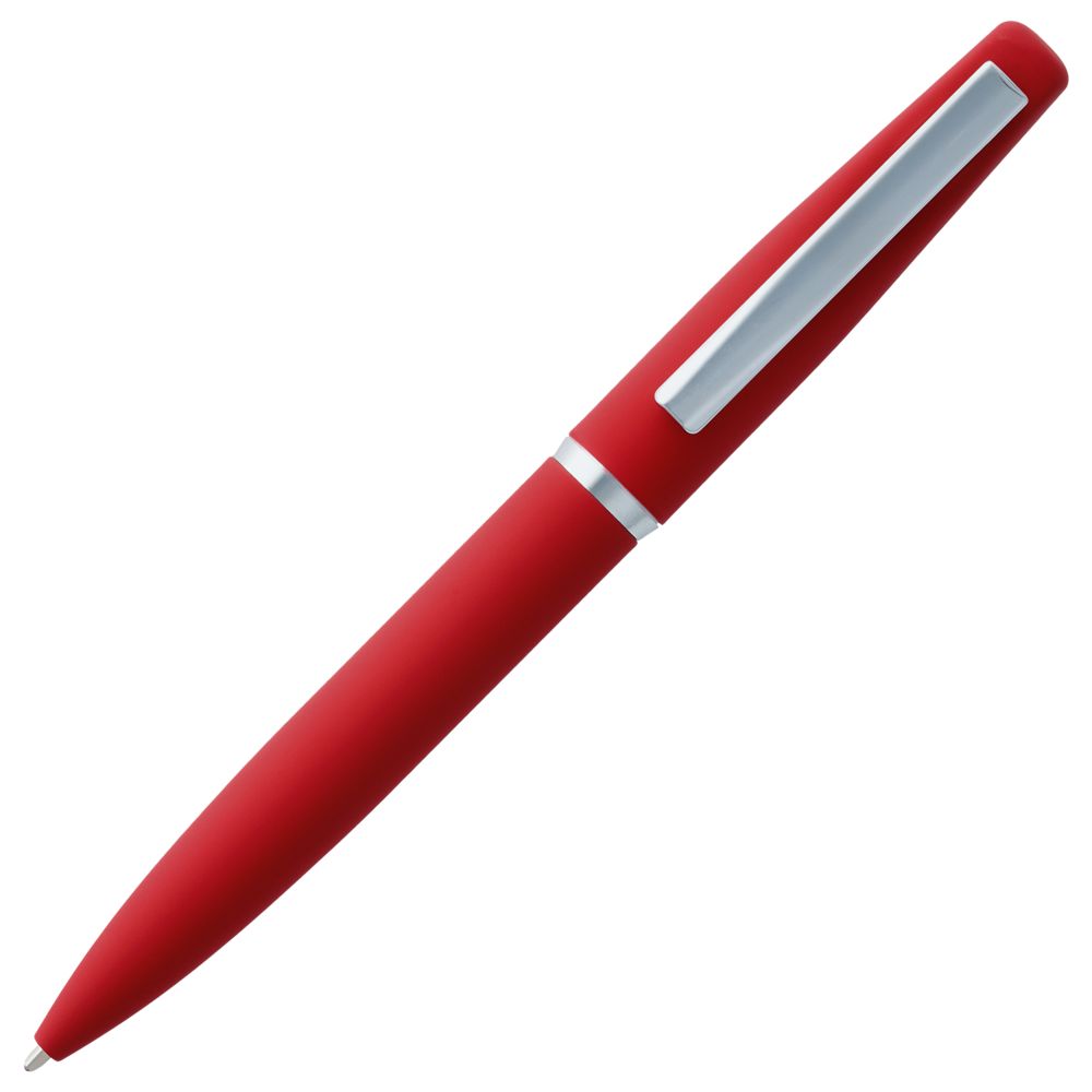 Ручка шариковая Bolt Soft Touch, красная-3
