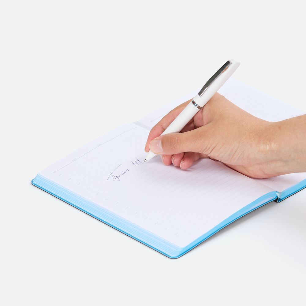 Ручка шариковая Bolt Soft Touch, белая-4