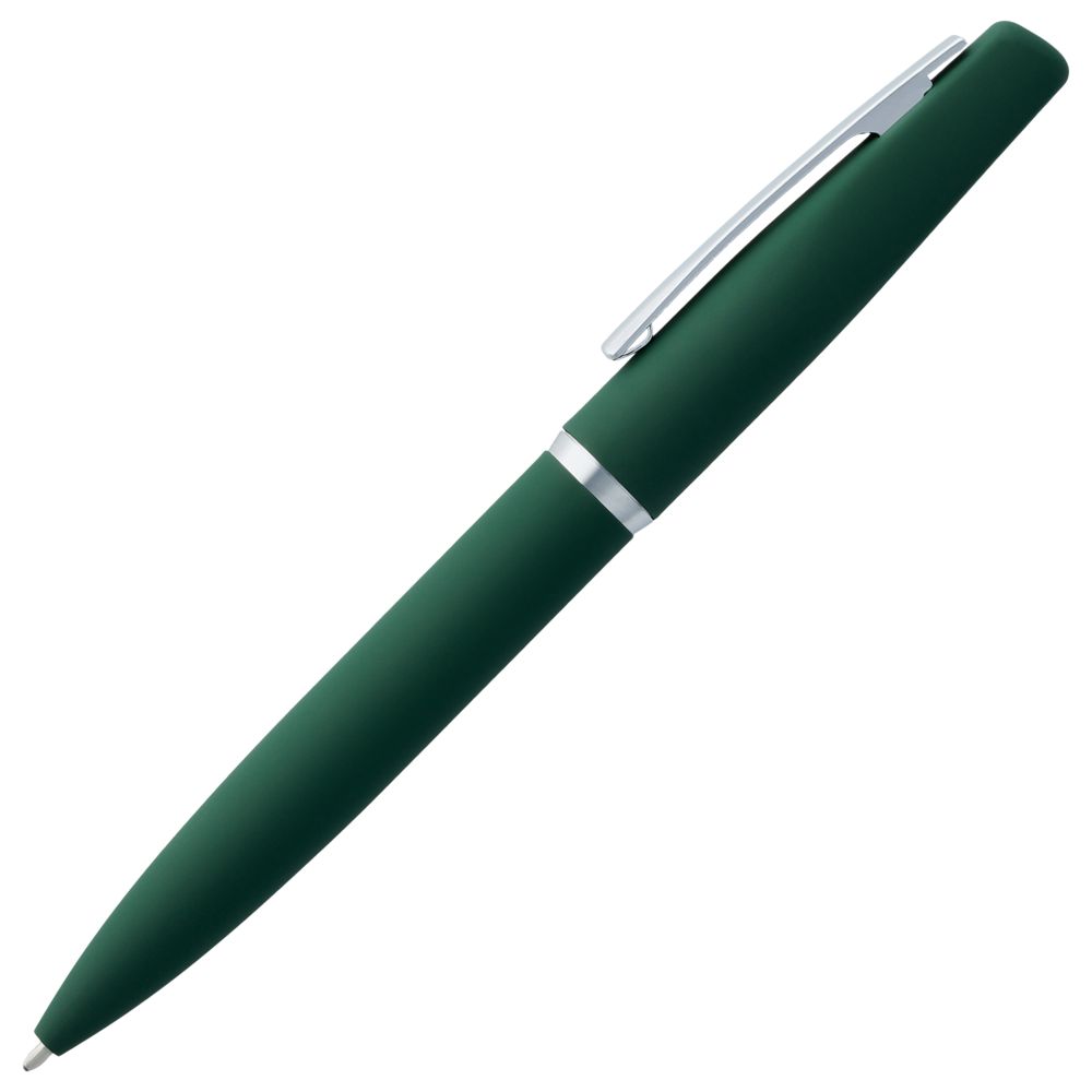 Ручка шариковая Bolt Soft Touch, зеленая-2