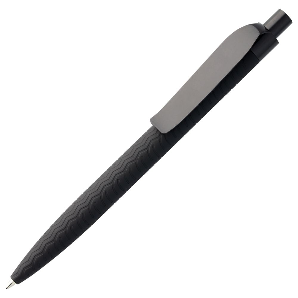 Ручка шариковая Prodir QS03 PRP Tyre Soft Touch, черная-1