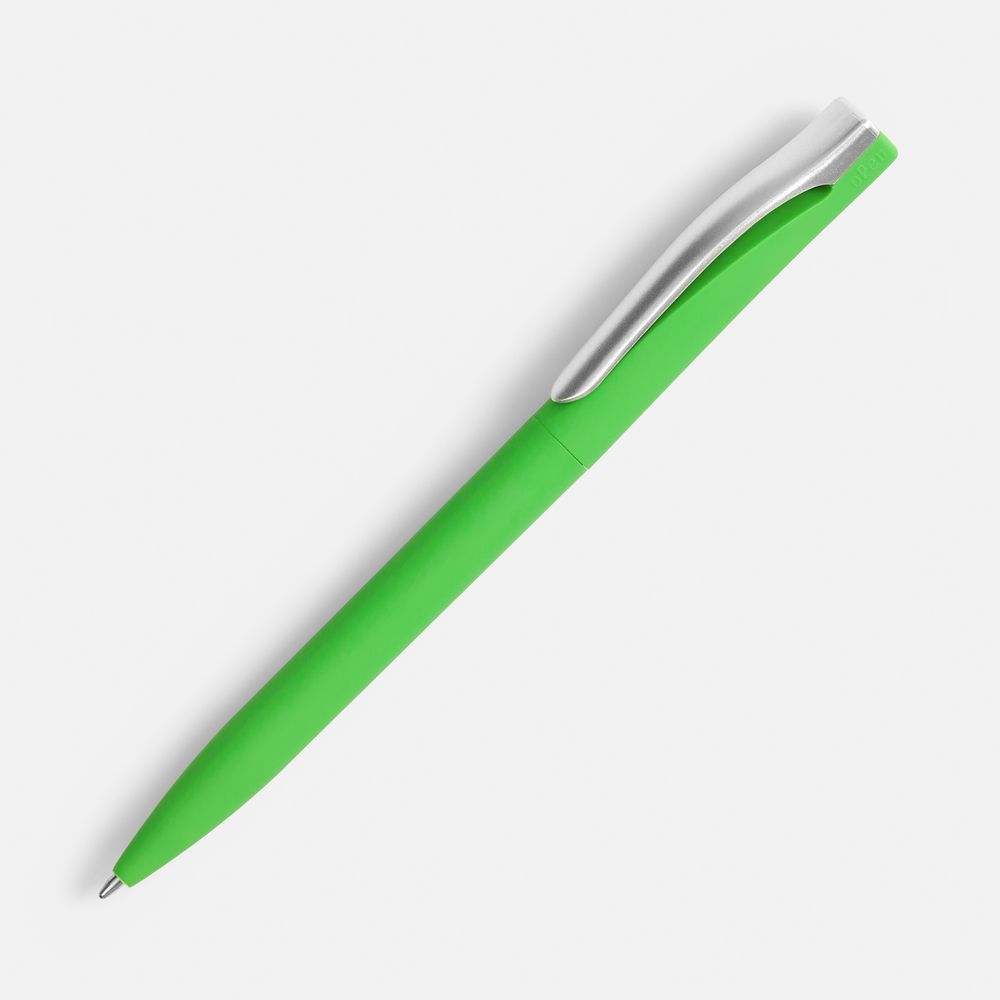 Ручка шариковая Pin Soft Touch, зеленая-1