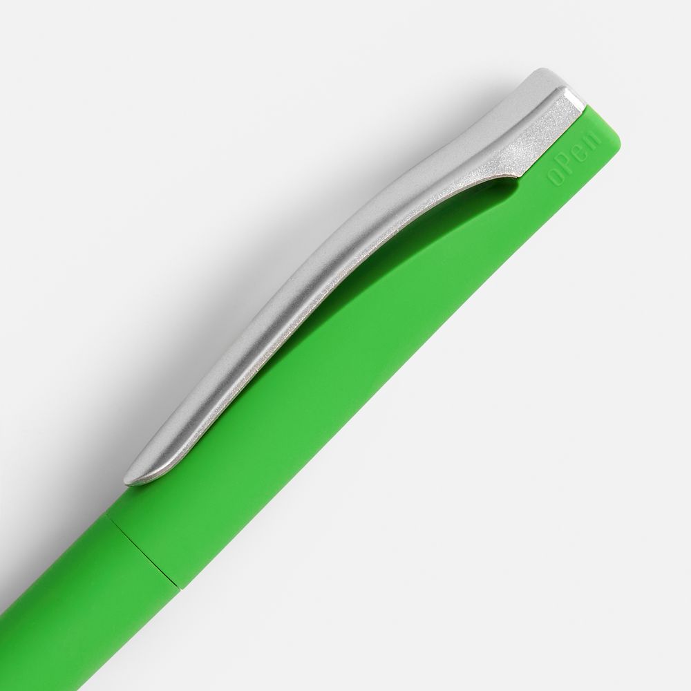 Ручка шариковая Pin Soft Touch, зеленая-3