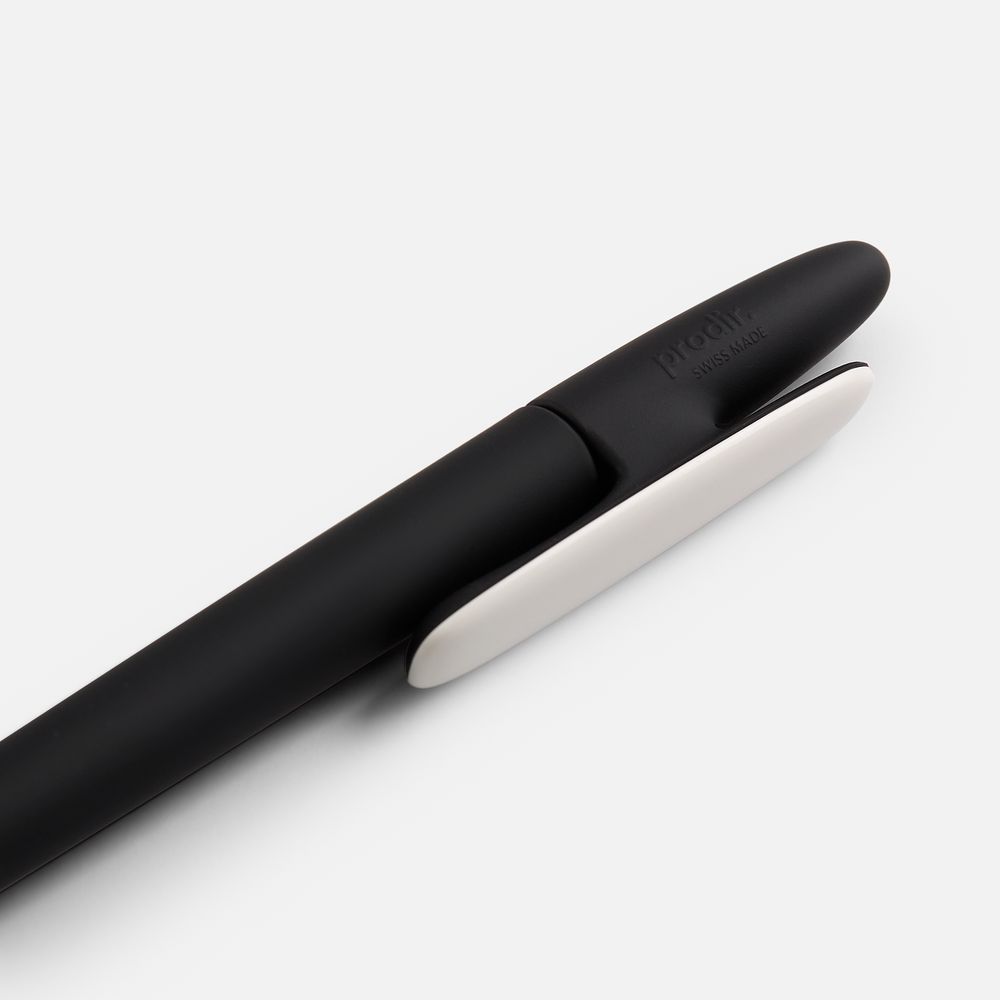 Ручка шариковая Prodir DS5 TRR-P Soft Touch, черная с белым-5