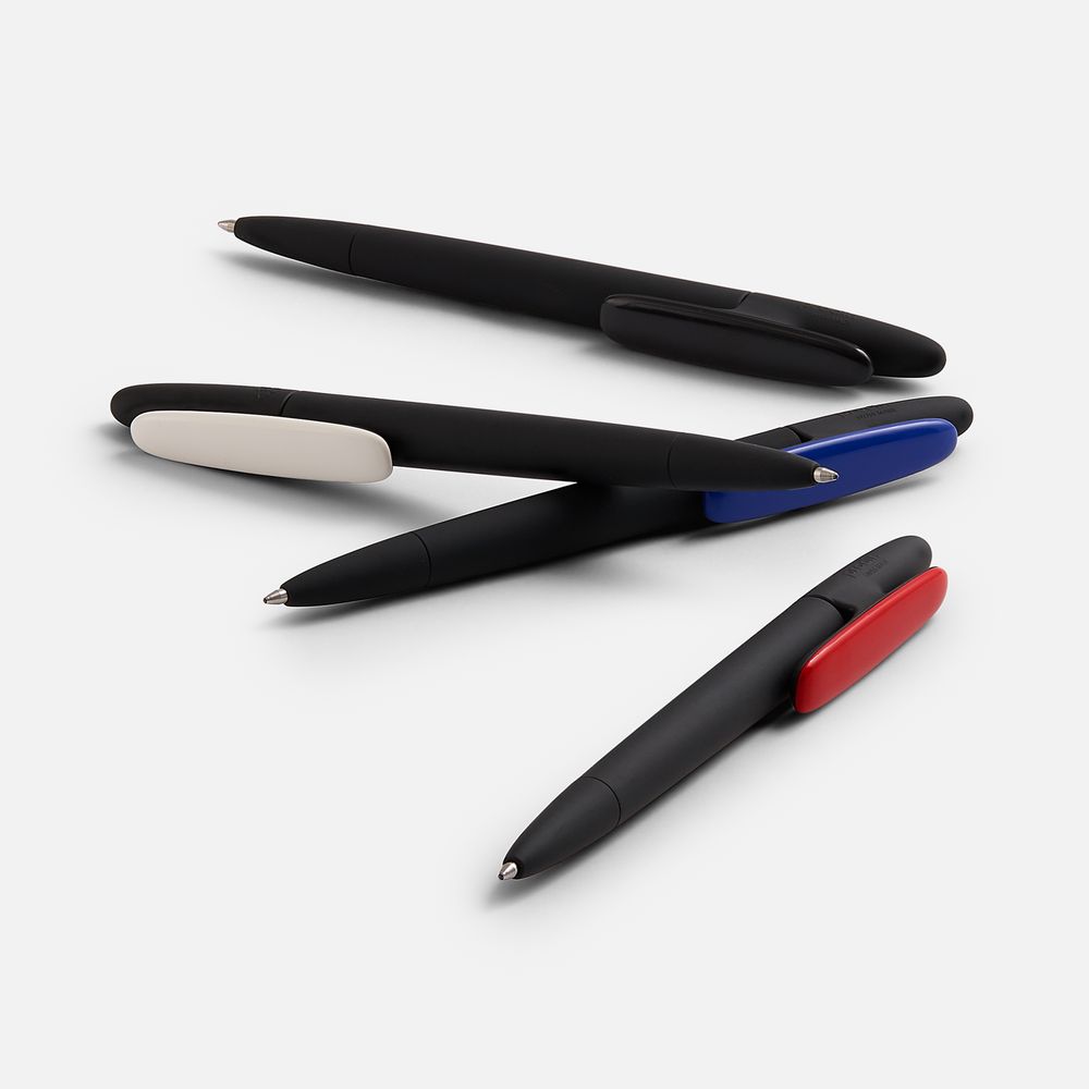 Ручка шариковая Prodir DS5 TRR-P Soft Touch, черная с белым-7