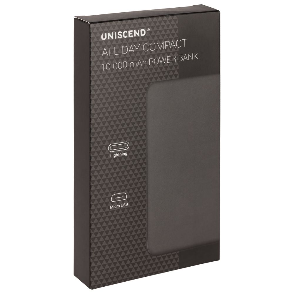 Внешний аккумулятор Uniscend All Day Compact 10000 мАч, черный-7
