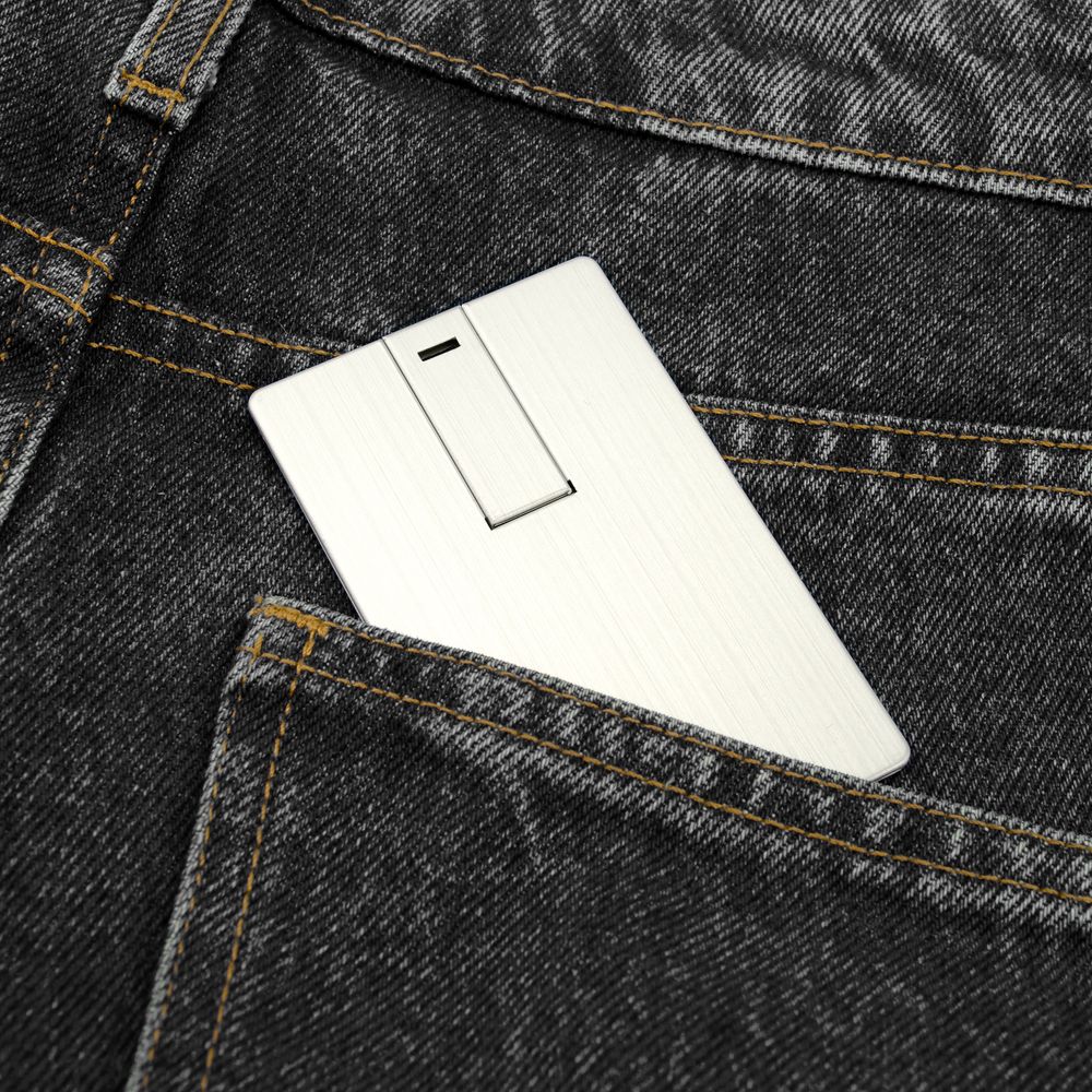 Флешка Platinum Card, 32 Гб, серебристая-5