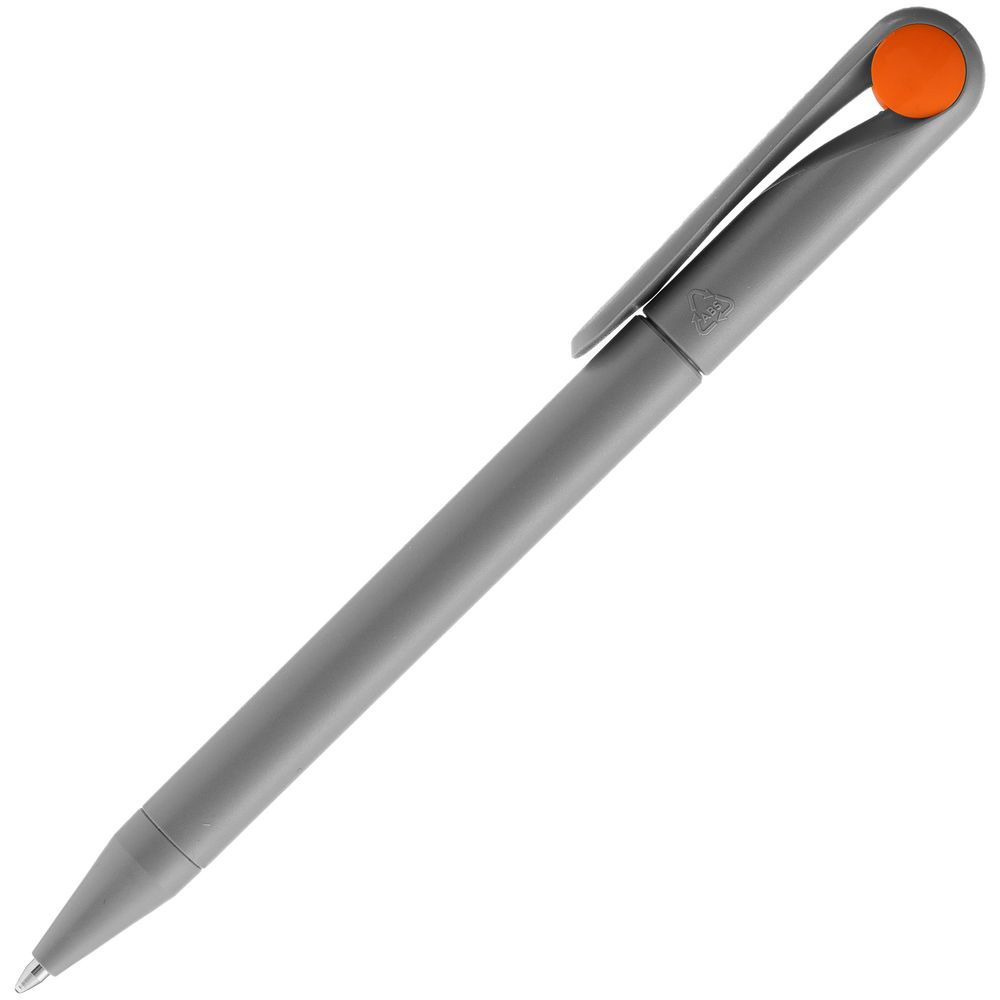 Ручка шариковая Prodir DS1 TMM Dot, серая с оранжевым-2