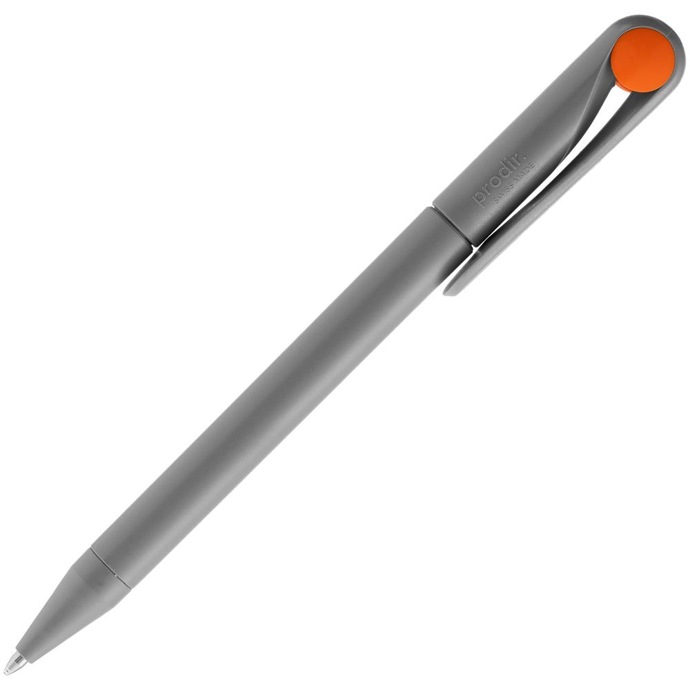 Ручка шариковая Prodir DS1 TMM Dot, серая с оранжевым-3