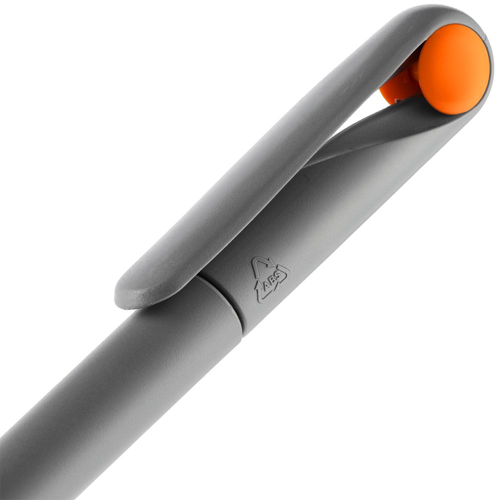 Ручка шариковая Prodir DS1 TMM Dot, серая с оранжевым-5