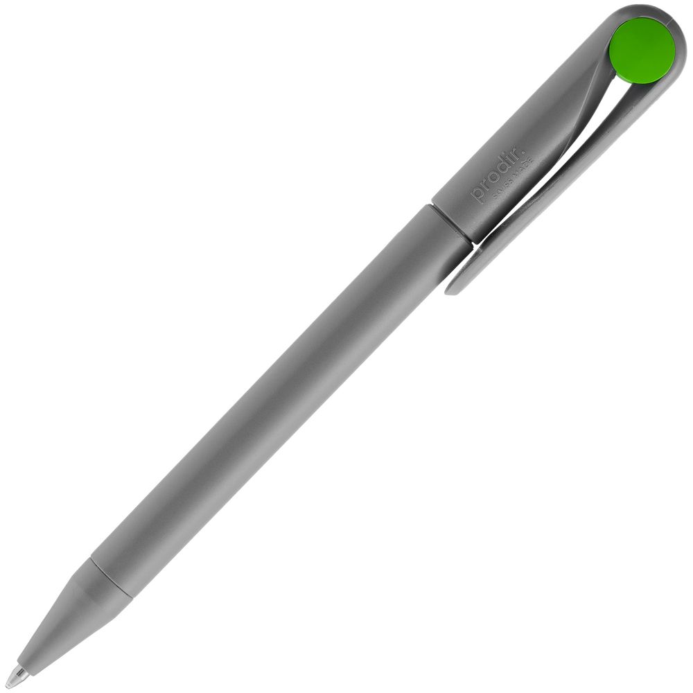 Ручка шариковая Prodir DS1 TMM Dot, серая с ярко-зеленым-2