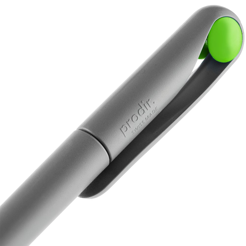 Ручка шариковая Prodir DS1 TMM Dot, серая с ярко-зеленым-6