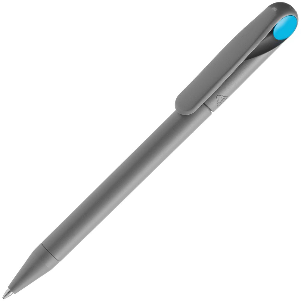 Ручка шариковая Prodir DS1 TMM Dot, серая с голубым-1