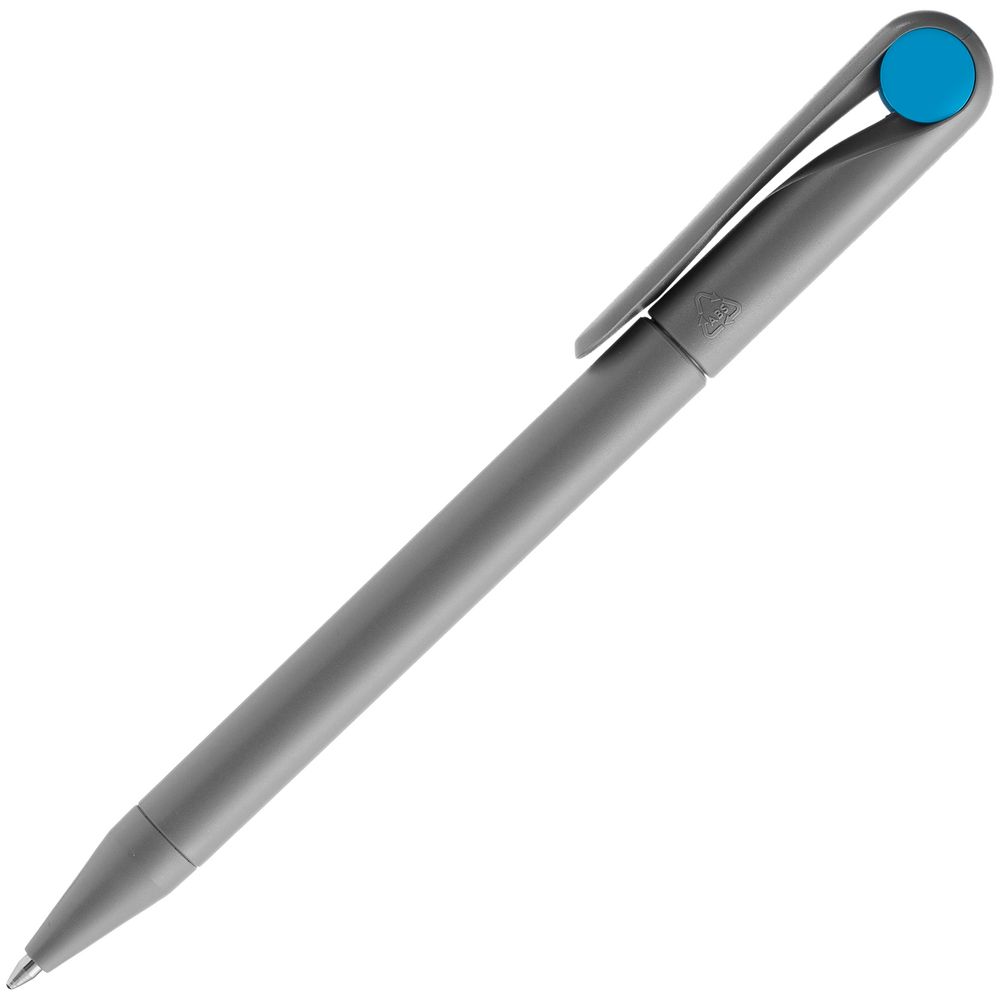 Ручка шариковая Prodir DS1 TMM Dot, серая с голубым-2
