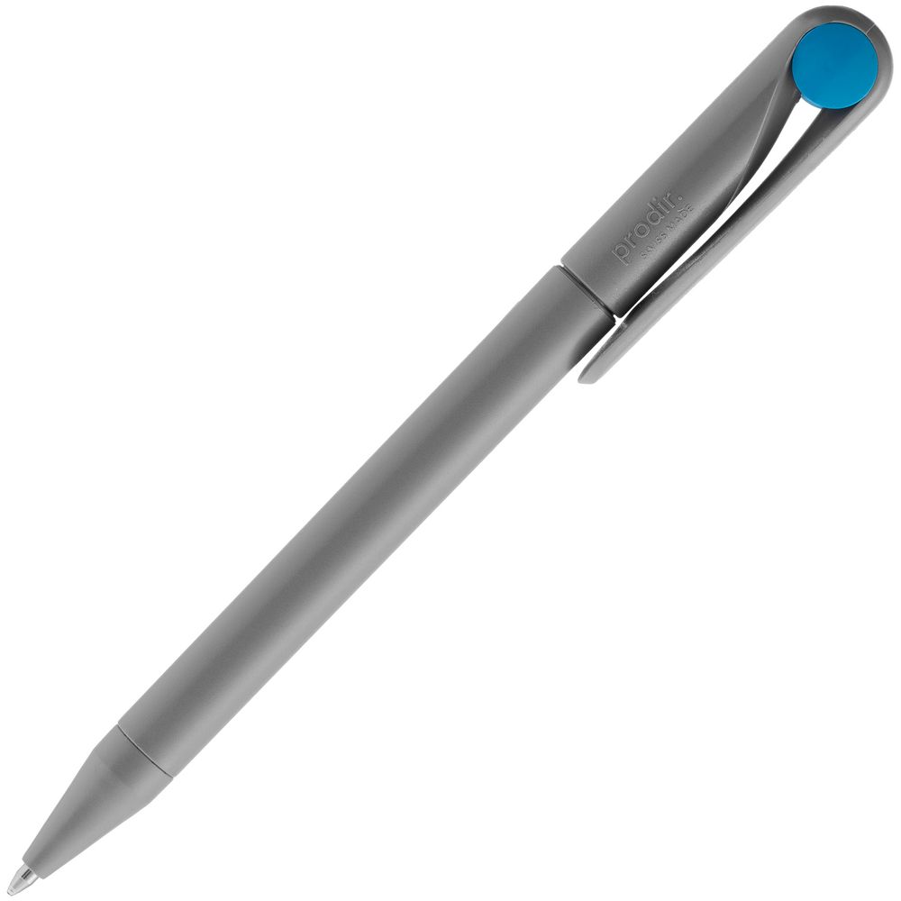 Ручка шариковая Prodir DS1 TMM Dot, серая с голубым-3