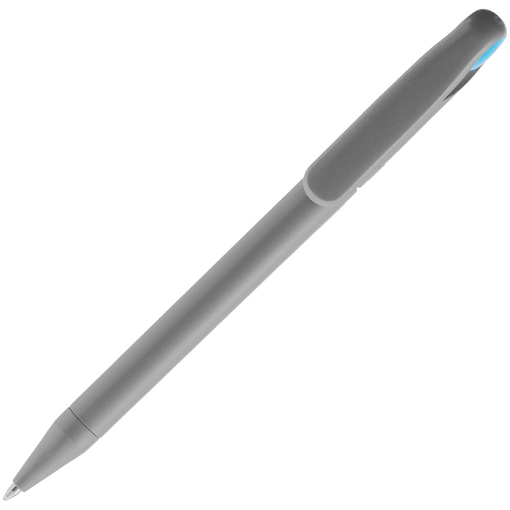 Ручка шариковая Prodir DS1 TMM Dot, серая с голубым-4