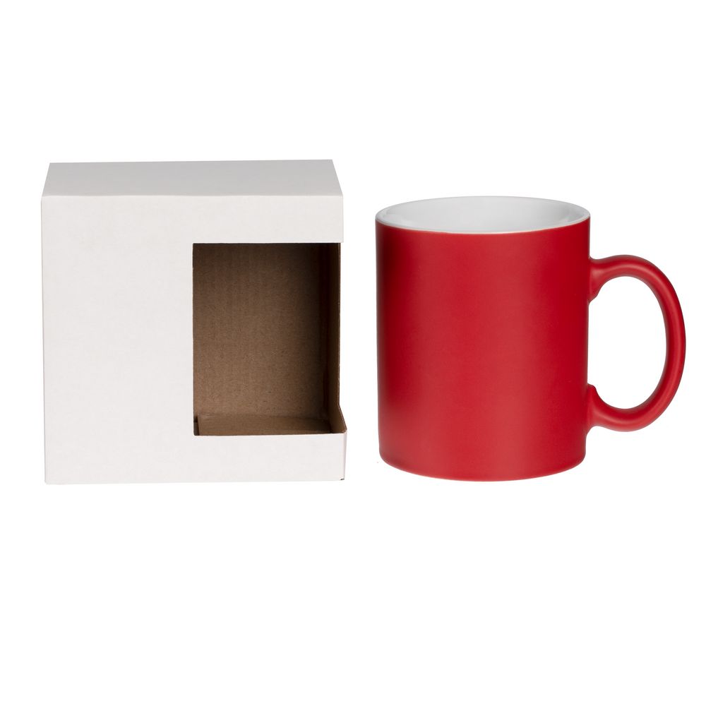 Коробка для кружки с окном Cupcase, белая-3