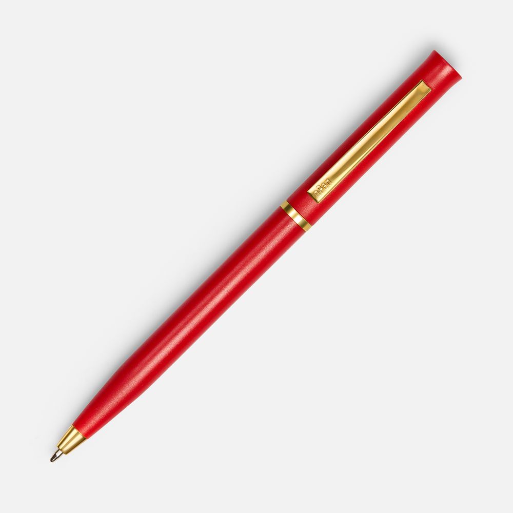 Ручка шариковая Euro Gold, красная-2