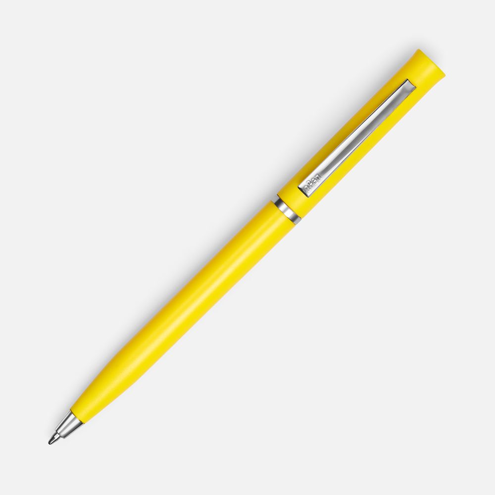 Ручка шариковая Euro Chrome, желтая-2