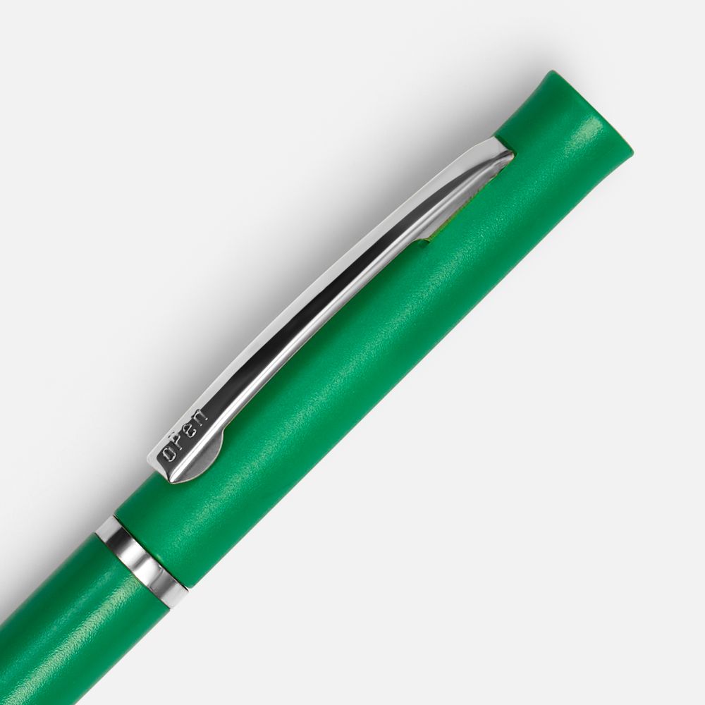 Ручка шариковая Euro Chrome, зеленая-3