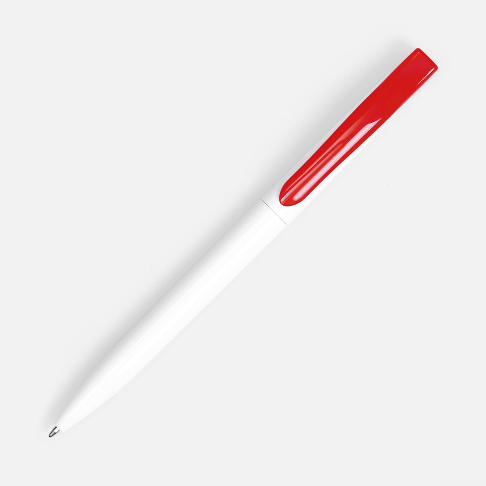 Ручка шариковая Pin, белая с красным-2