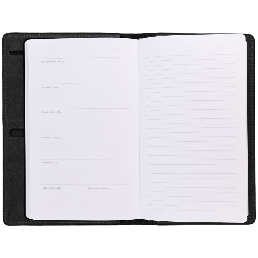 Еженедельник-портфолио Remini, недатированный, черный-5