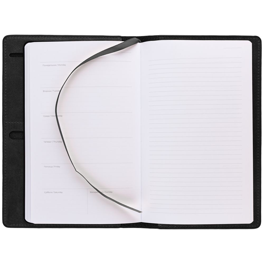 Еженедельник-портфолио Remini, недатированный, черный-6