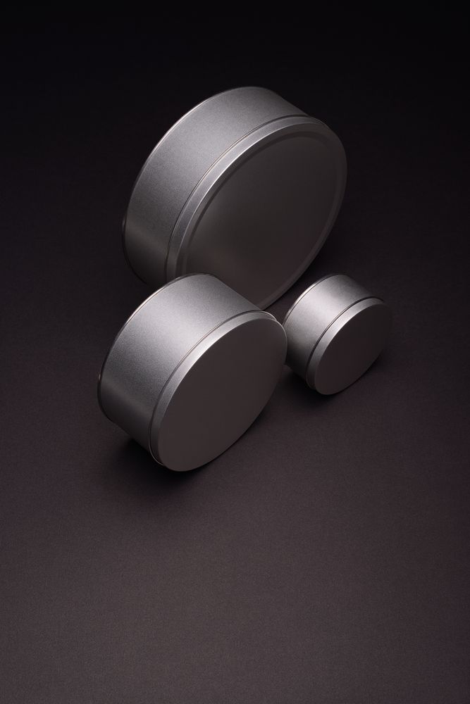 Коробка Pragmax M, круглая, серебристая-6