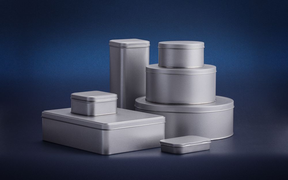 Коробка Pragmax M, круглая, серебристая-7
