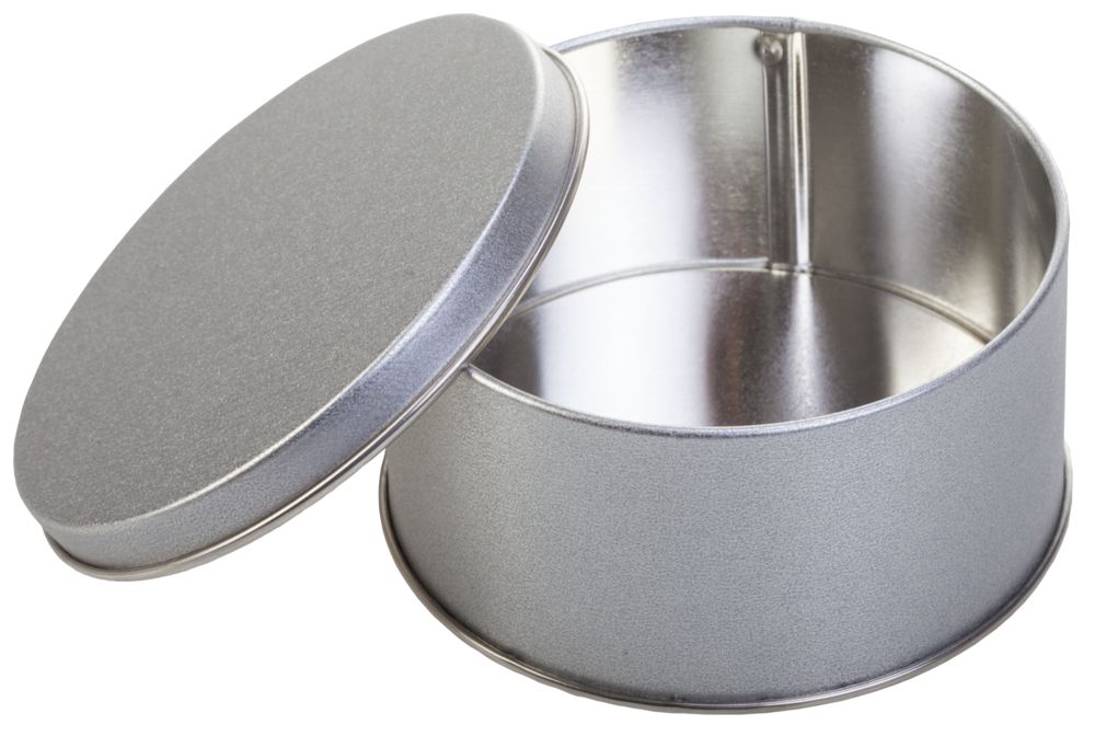 Коробка Pragmax S, круглая, серебристая-3