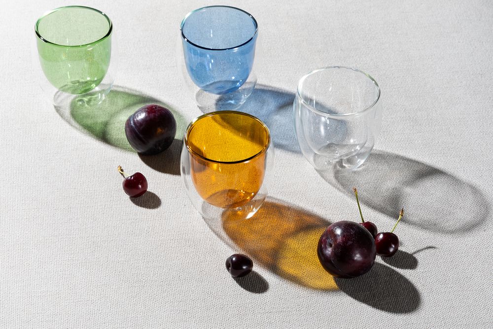 Стакан с двойными стенками Glass Bubble, бесцветный-4