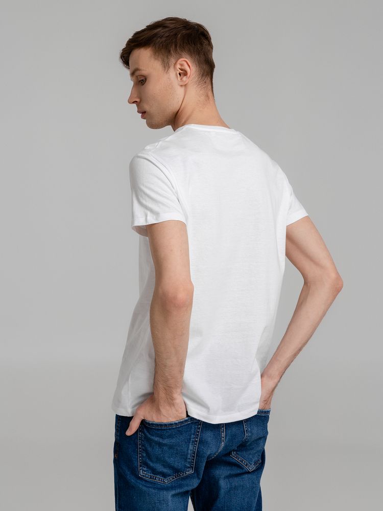 Футболка мужская приталенная Regent Fit 150 белая, размер XS-4