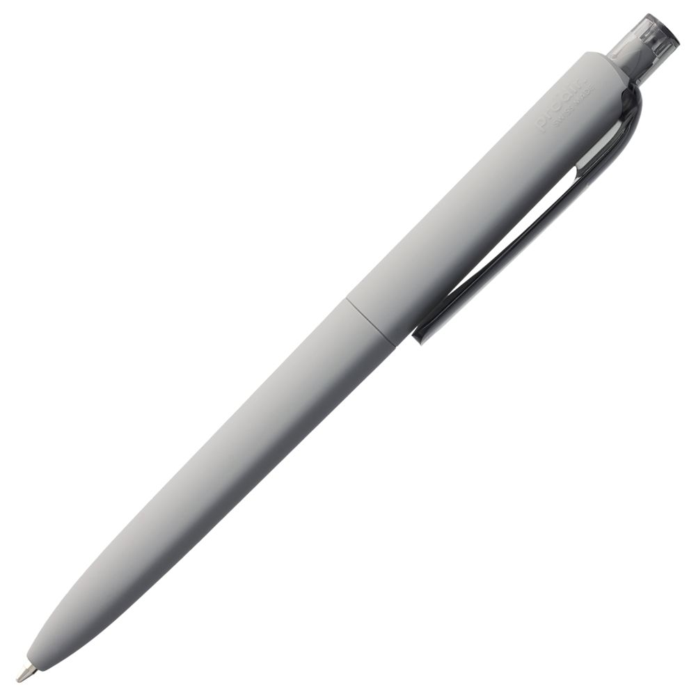 Ручка шариковая Prodir DS8 PRR-T Soft Touch, серая-3