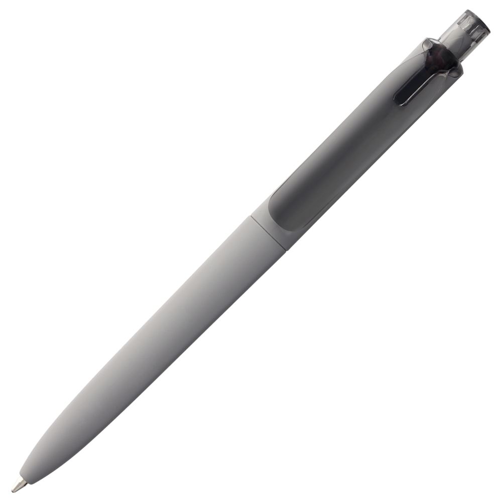 Ручка шариковая Prodir DS8 PRR-T Soft Touch, серая-4