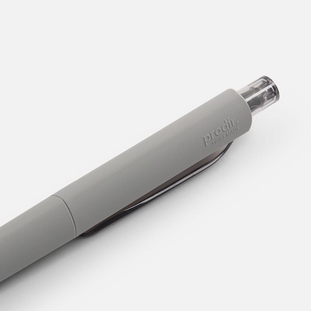 Ручка шариковая Prodir DS8 PRR-T Soft Touch, серая-5