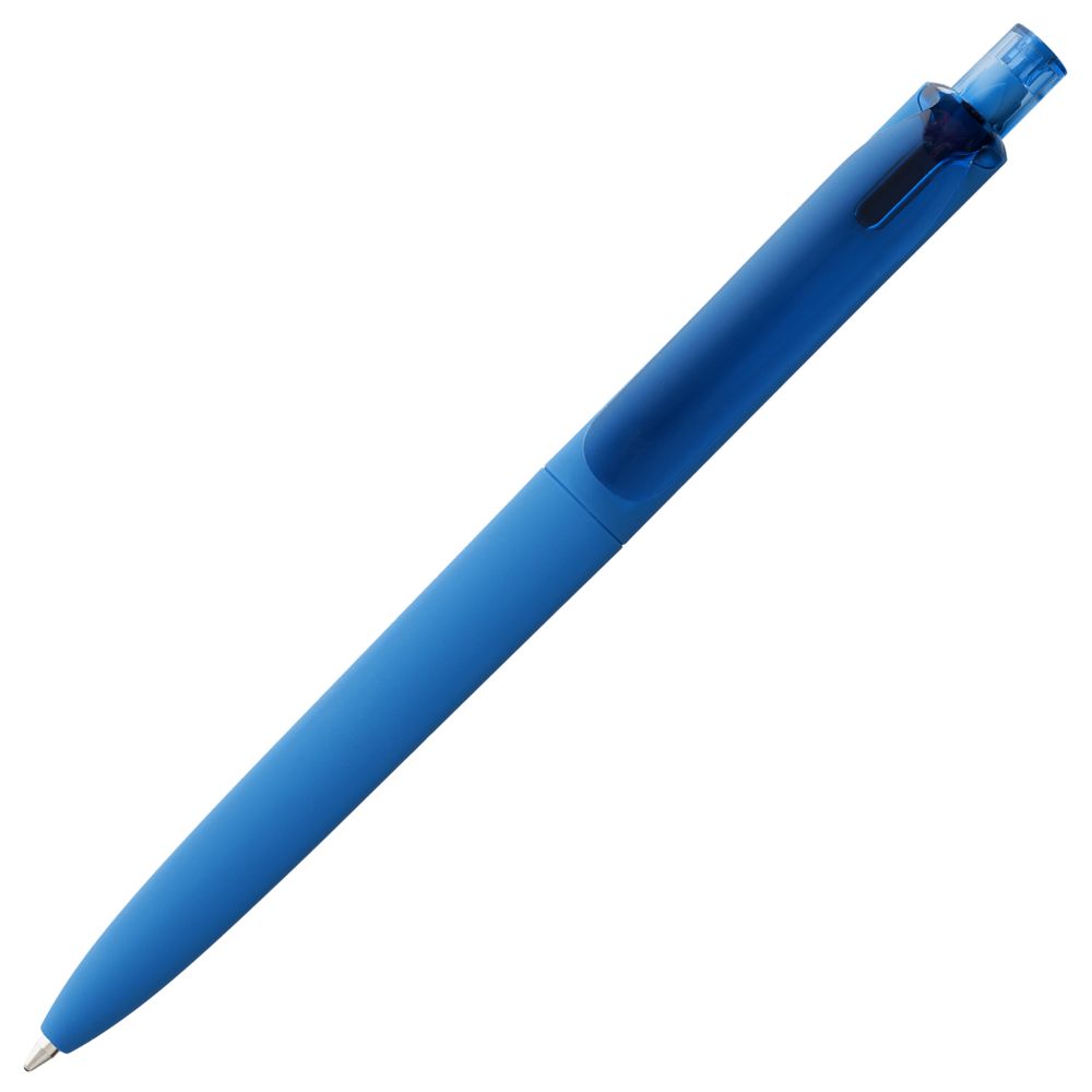 Ручка шариковая Prodir DS8 PRR-T Soft Touch, голубая-4