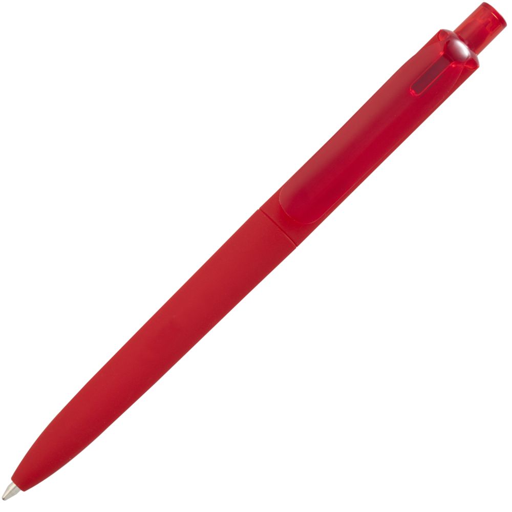 Ручка шариковая Prodir DS8 PRR-T Soft Touch, красная-2