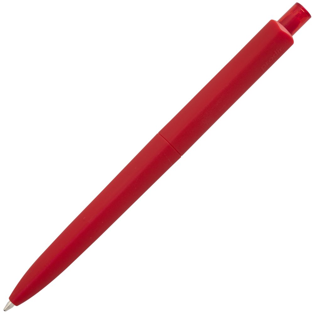 Ручка шариковая Prodir DS8 PRR-T Soft Touch, красная-4